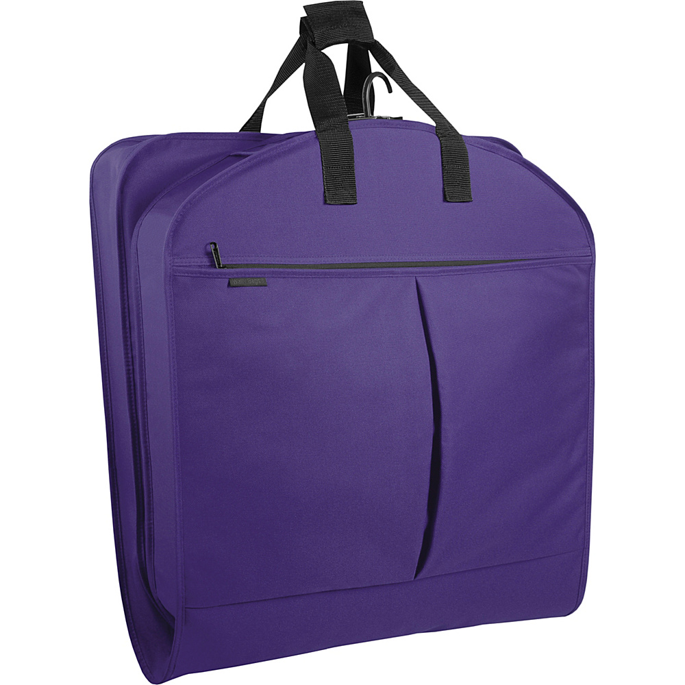 Wally Bags 40 Suit Bag w Two Pockets Purple Wally Bags Garment Bags