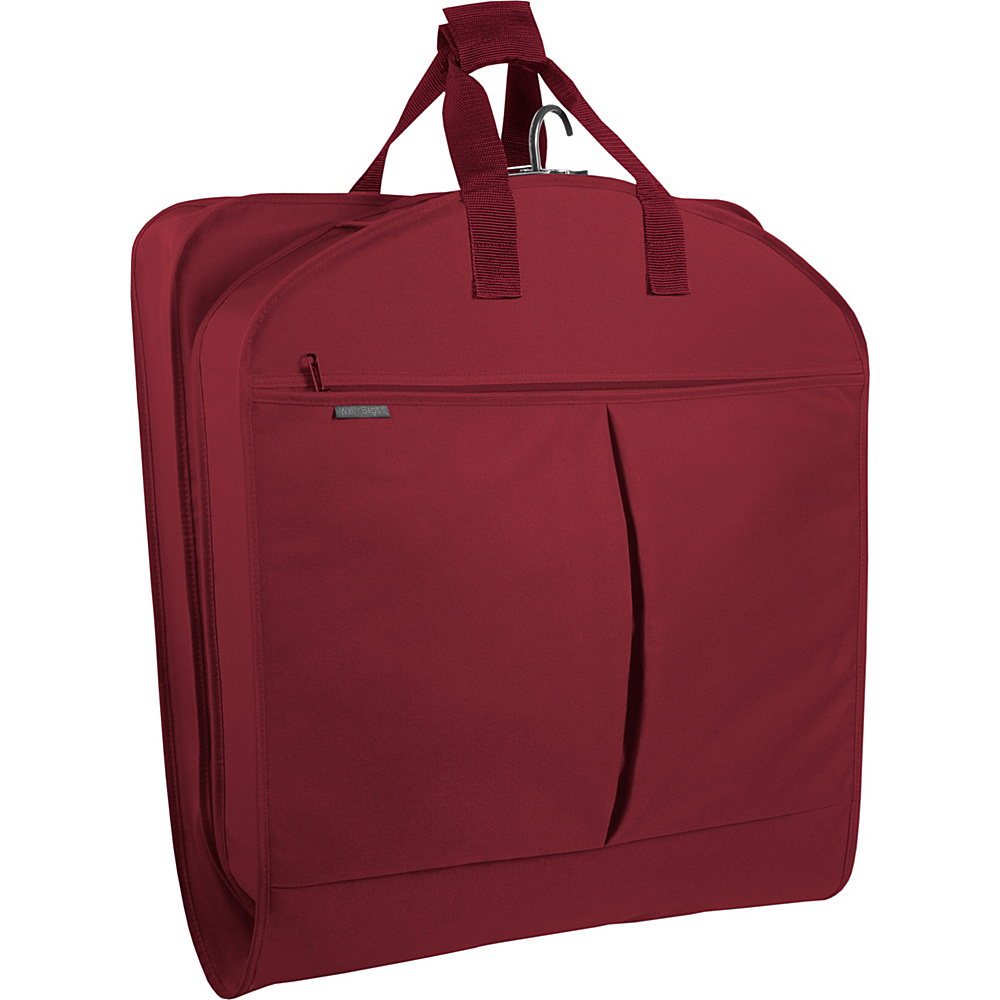 Wally Bags 40 Suit Bag w Two Pockets Red Wally Bags Garment Bags