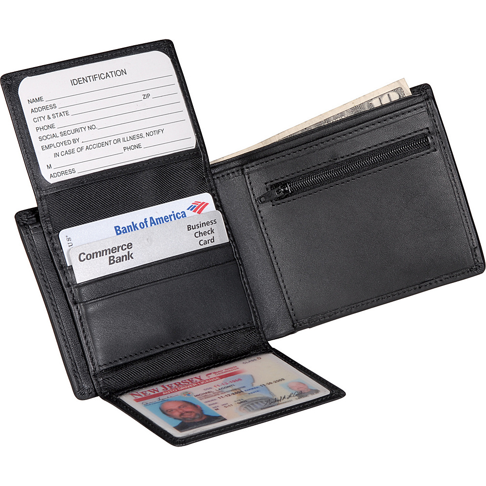 Royce Leather Men s Bi Fold Wallet w 2 ID Window