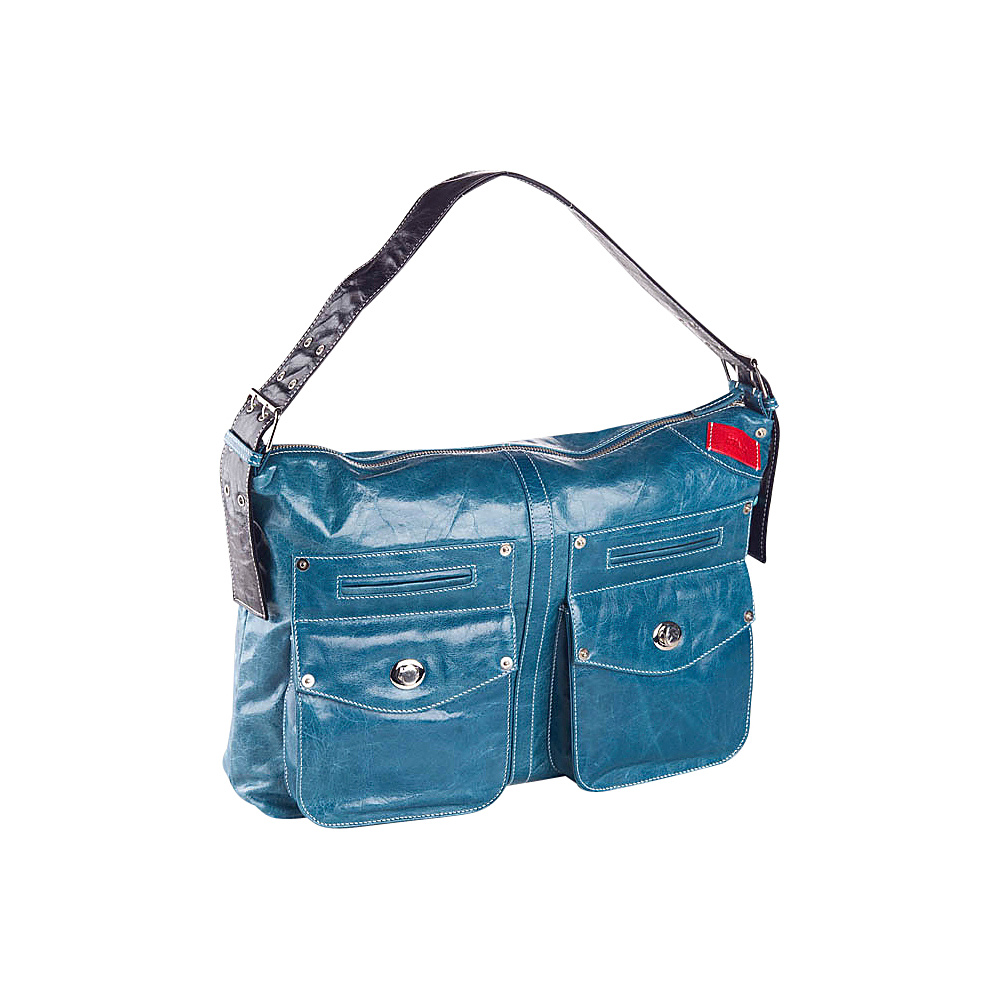 Clava Kiki Messenger Sling Shoulder Bag Glazed Blue