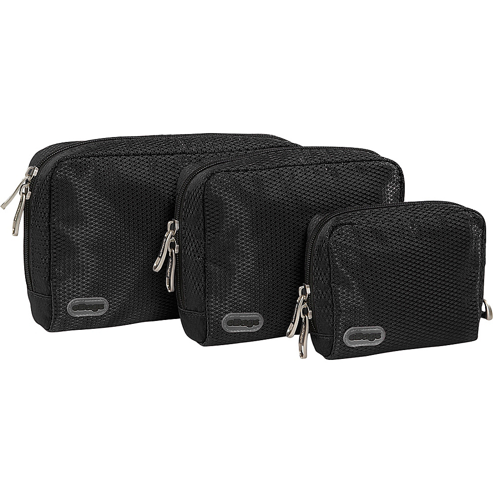 eBags Padded Pouches 3 pc Set Black