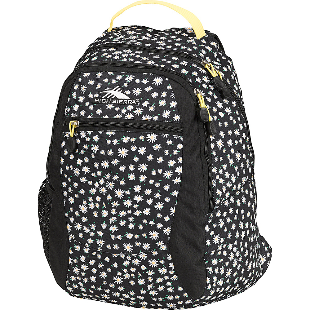 High Sierra Curve Daypack for Women Daisies Black Sunburst High Sierra Everyday Backpacks
