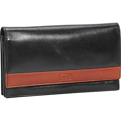 Leatherbay Women's Flip Top Sleek Leather Wallet