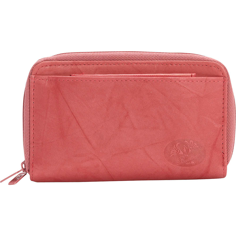 Buxton Heiress Double Zip Indexer Coral Buxton Women s Wallets