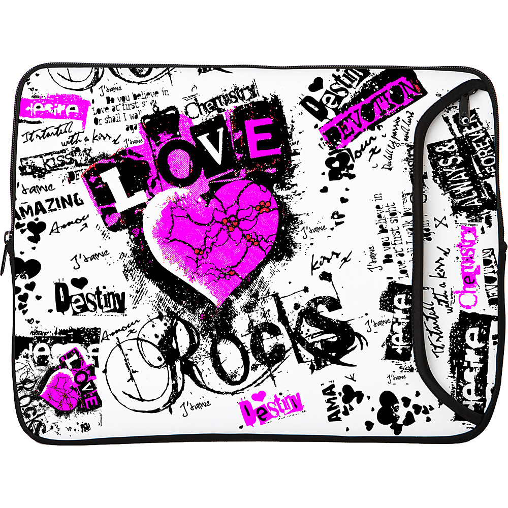 Designer Sleeves 8.9 10 iPad Netbook Designer Sleeve Love Rocks Designer Sleeves Electronic Cases