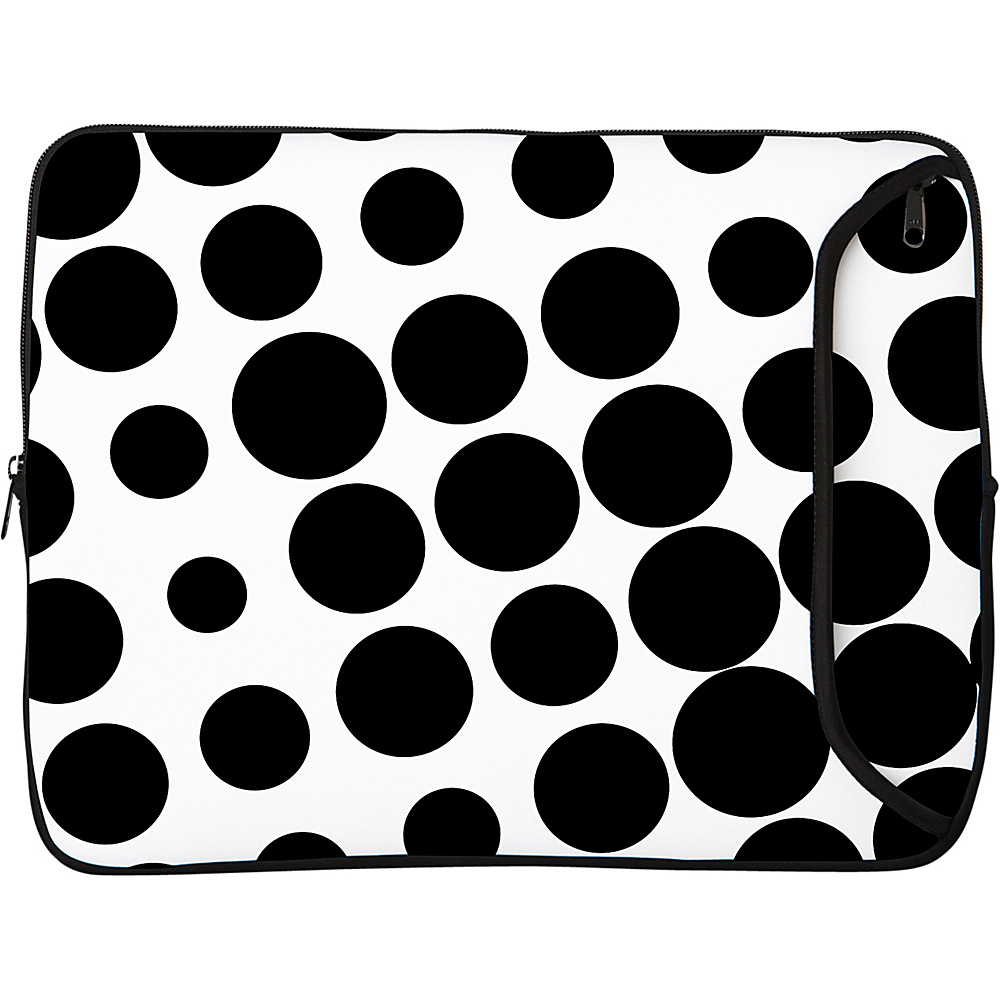 Designer Sleeves 8.9 10 iPad Netbook Designer Sleeve Polka Dots Black White Designer Sleeves Electronic Cases
