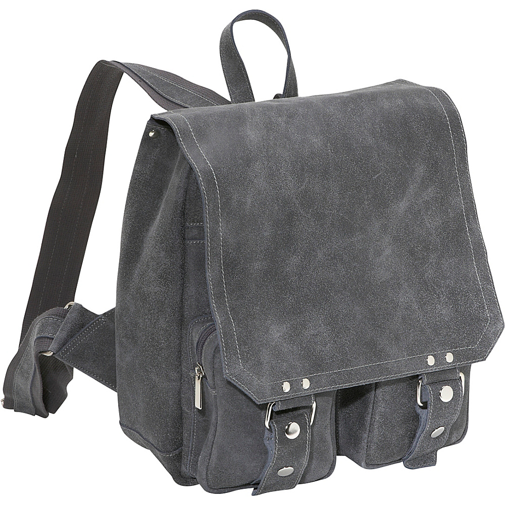 David King Co. Distressed Leather Laptop Backpack