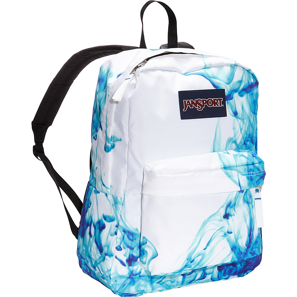 JanSport SuperBreak Backpack Multi Blue Drip Dye JanSport School Day Hiking Backpacks