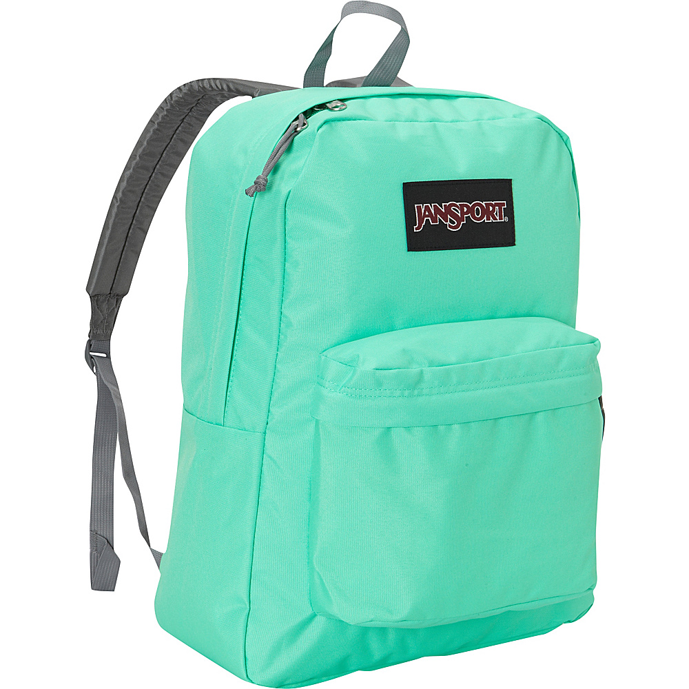 JanSport SuperBreak Backpack Seafoam Green Black Label JanSport School Day Hiking Backpacks
