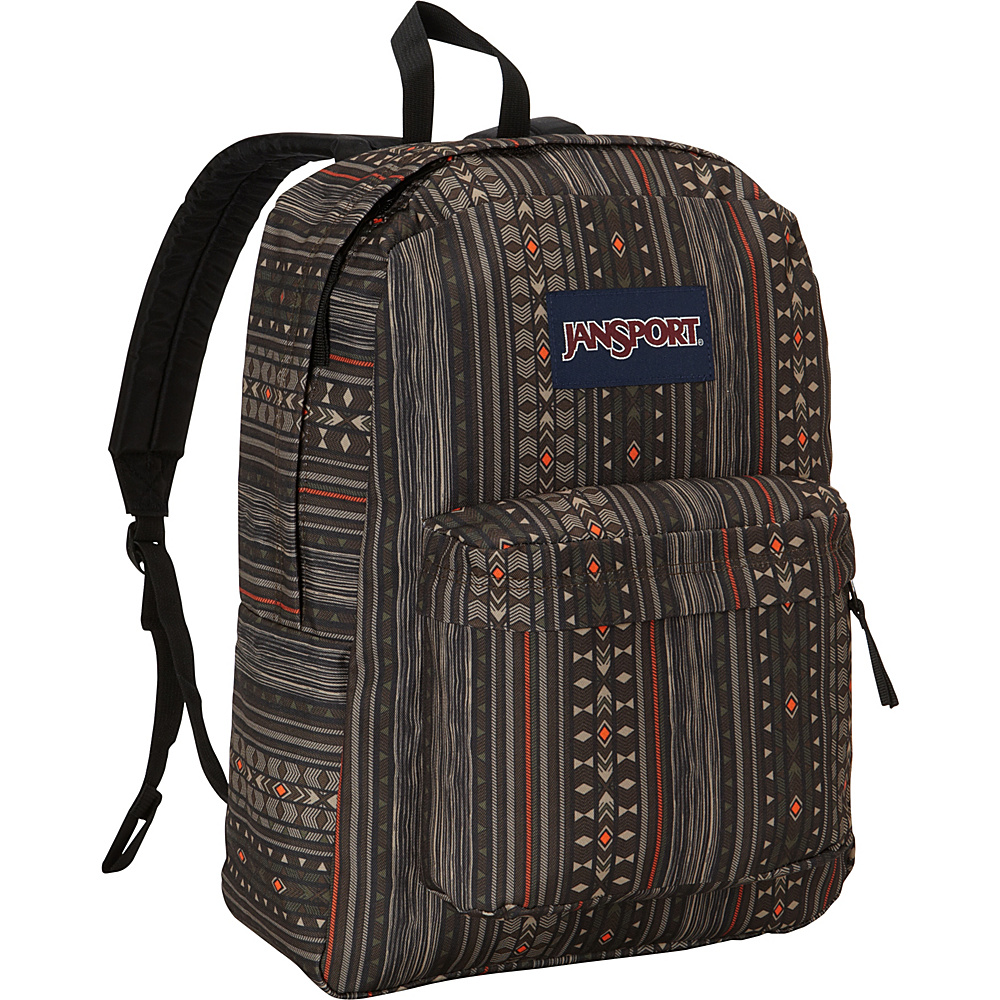 JanSport SuperBreak Backpack Downtown Brown Camo Stripe JanSport School Day Hiking Backpacks