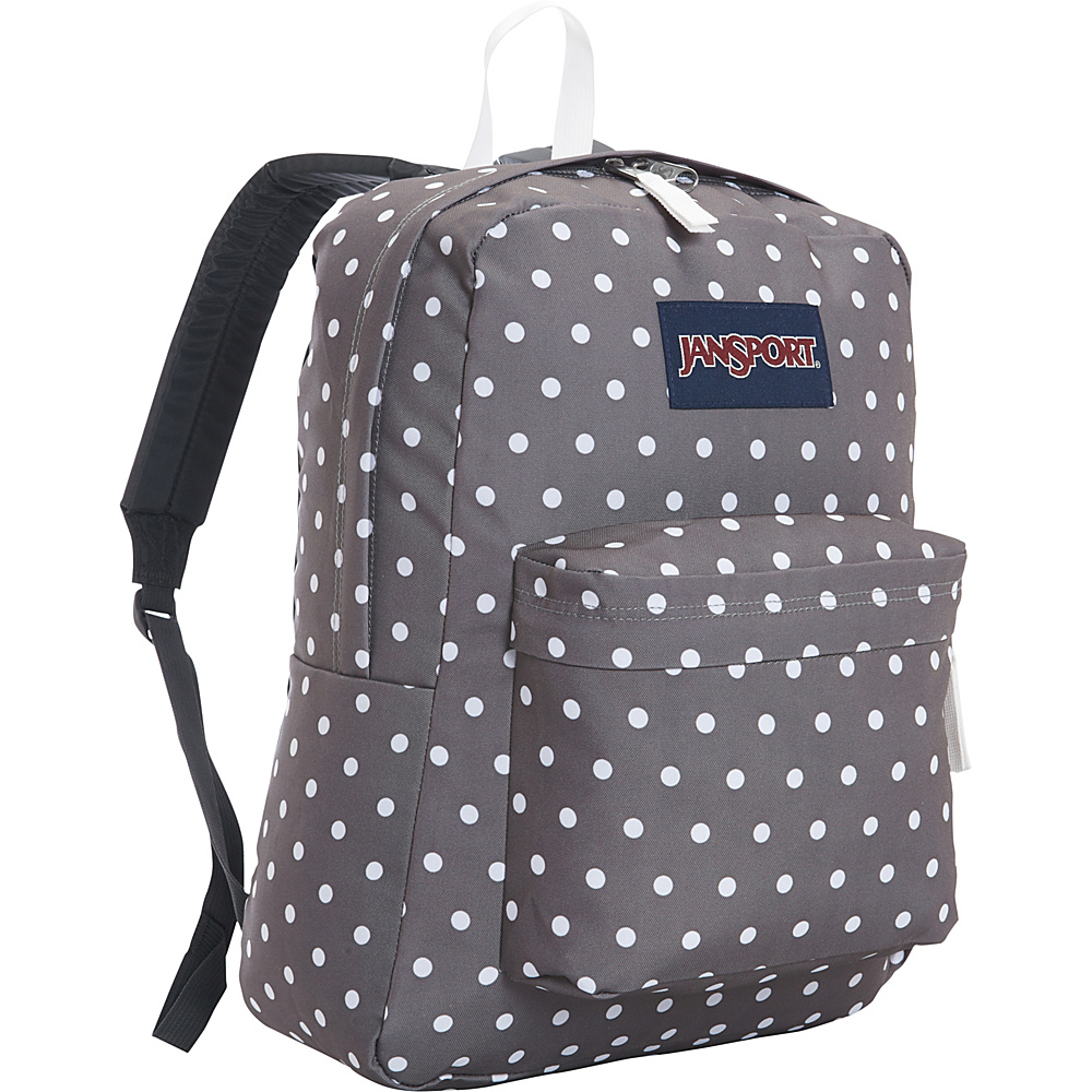 JanSport SuperBreak Backpack Shady Grey White Dots JanSport Everyday Backpacks