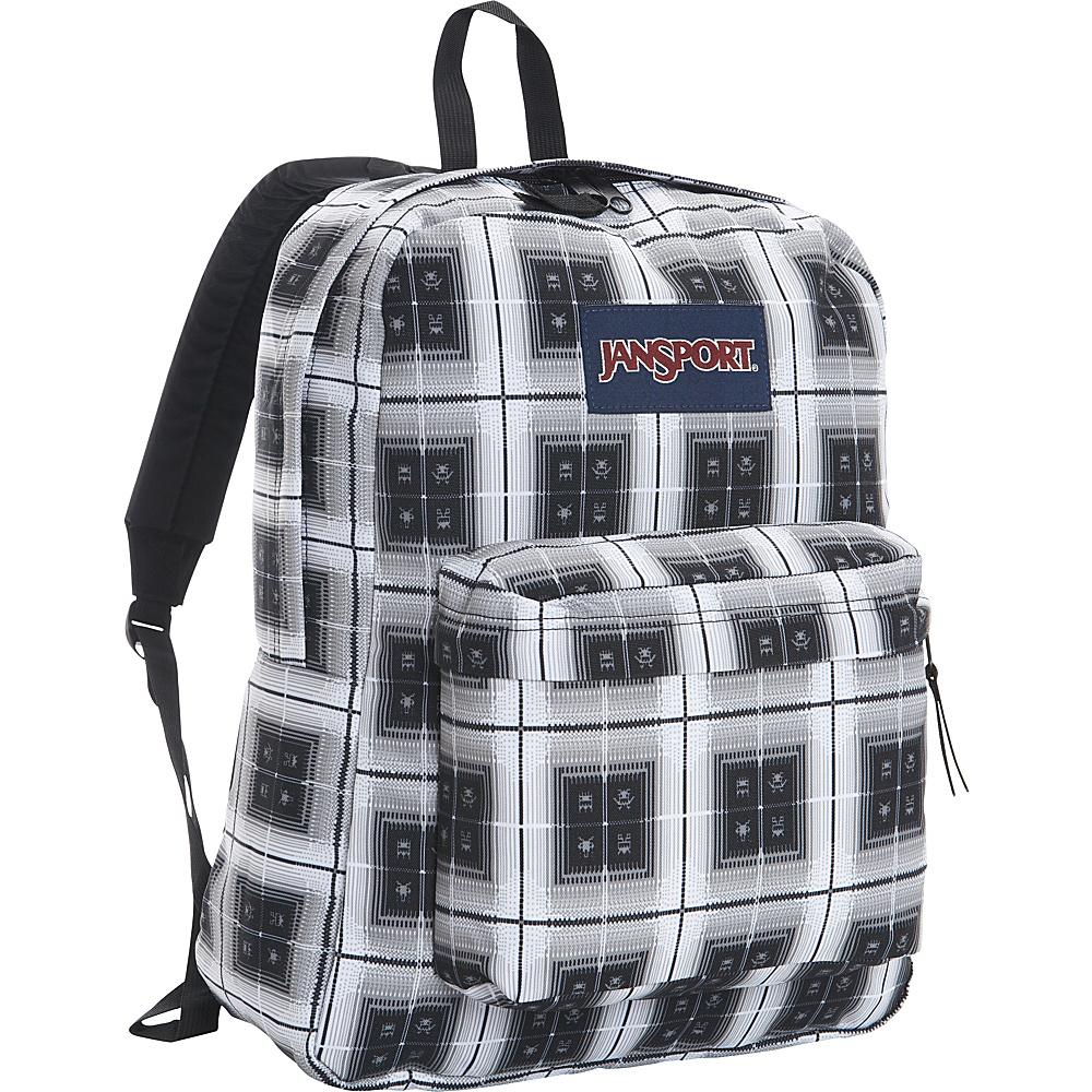 JanSport SuperBreak Backpack Black Arcade Plaid JanSport School Day Hiking Backpacks