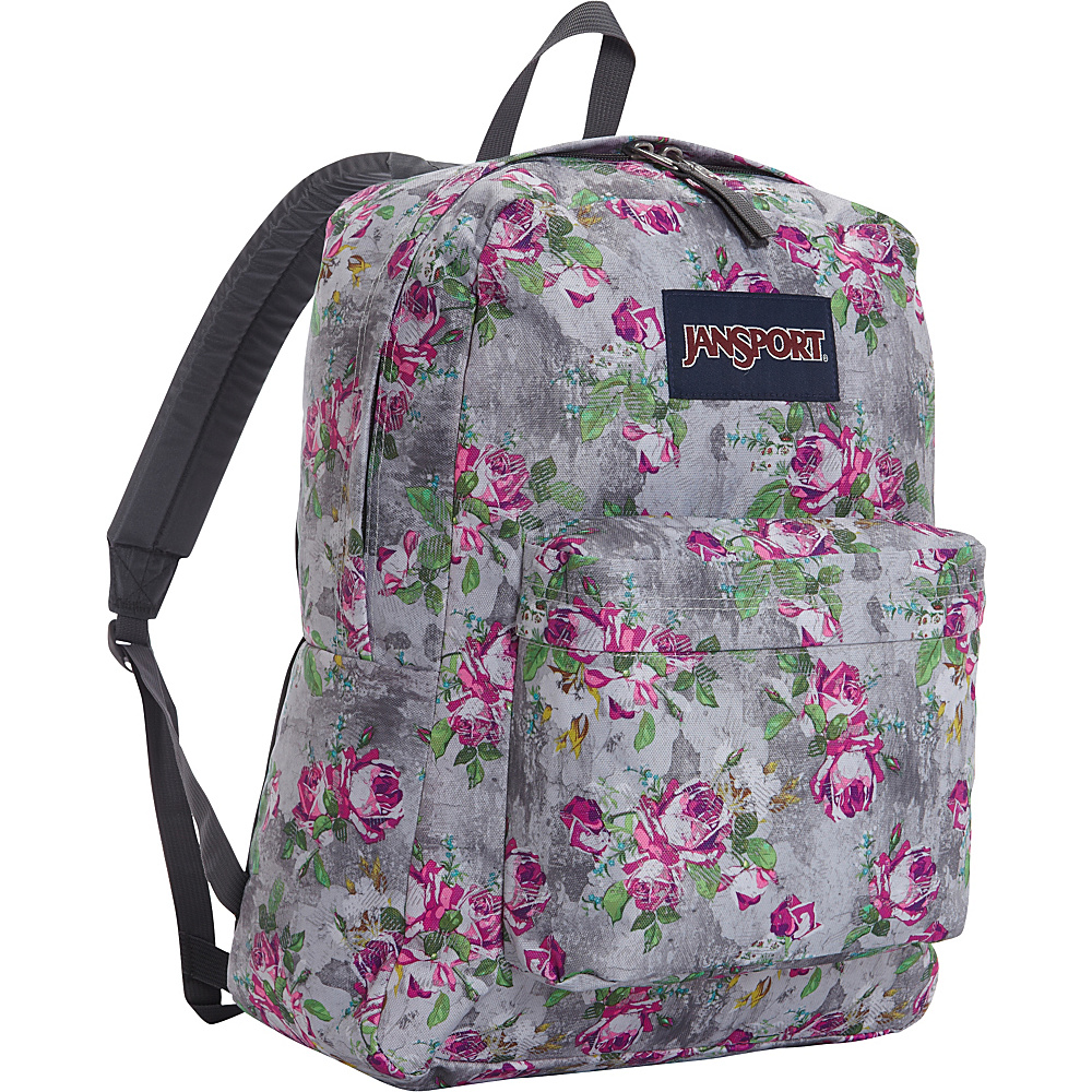 JanSport SuperBreak Backpack Multi Concrete Floral JanSport School Day Hiking Backpacks