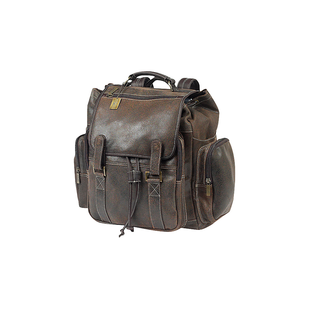 ClaireChase Jumbo Laptop Bak Pack Distressed Brown ClaireChase Business Laptop Backpacks
