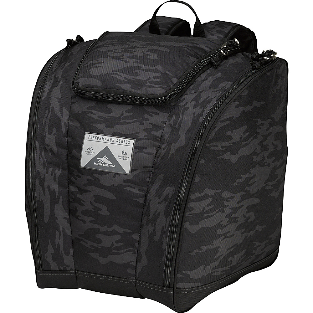 High Sierra Trapezoid Boot Bag Stealth Black High Sierra Ski and Snowboard Bags