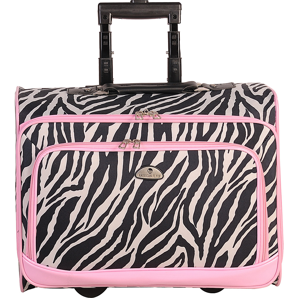American Flyer Animal Print Underseater Zebra Pink American Flyer Softside Carry On