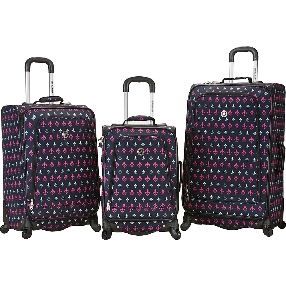 Rockland Luggage 3 Piece Monte Carlo Spinner Luggage Set Black Icon Rockland Luggage Luggage Sets