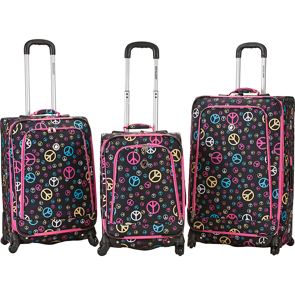 Rockland Luggage 3 Piece Monte Carlo Spinner Luggage Set Peace Rockland Luggage Luggage Sets