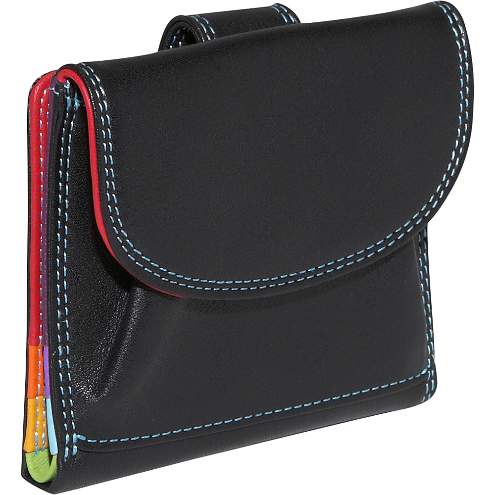 BelArno Small French Multi Color Wallet in Black