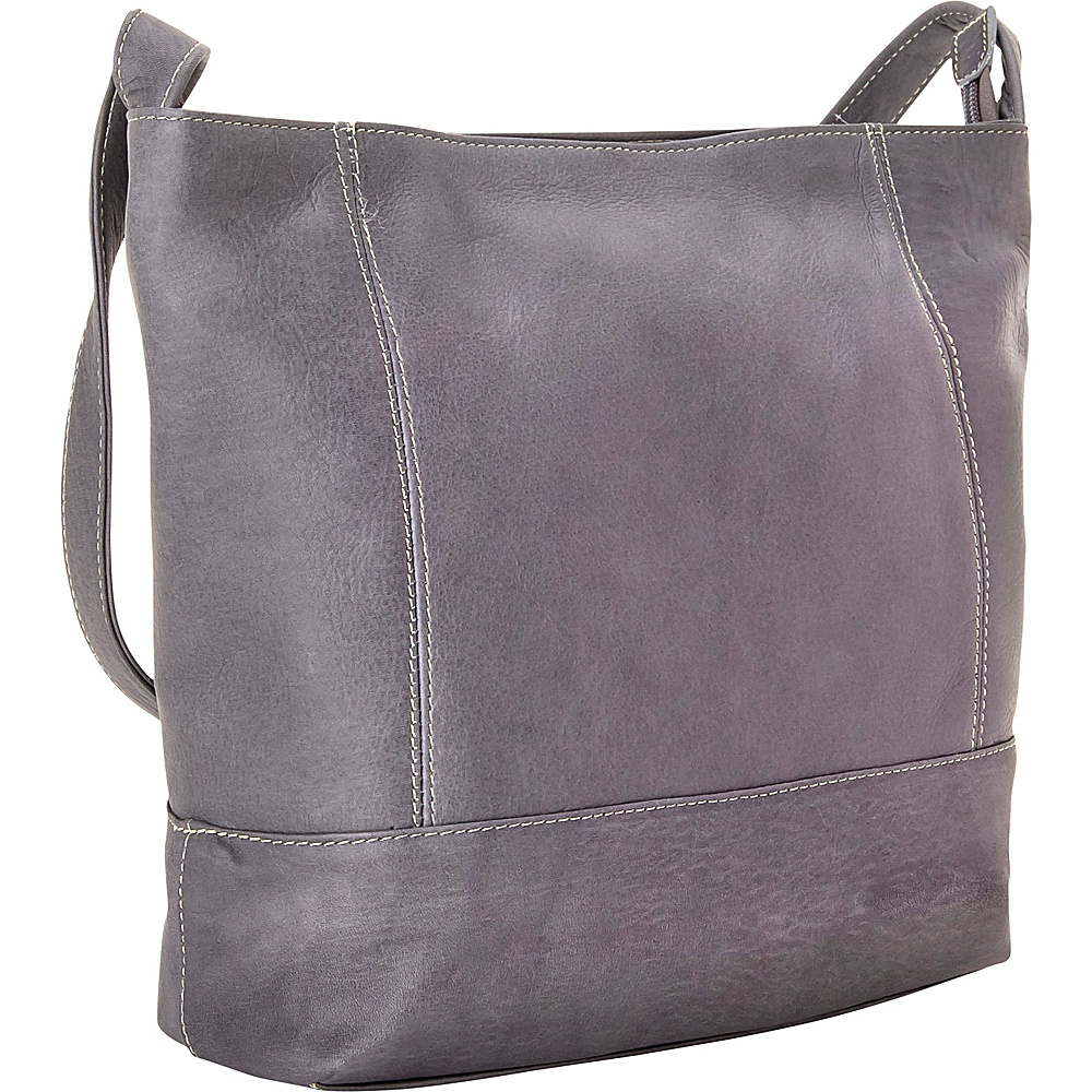 Le Donne Leather Everyday Shoulder Bag Gray Le Donne Leather Leather Handbags