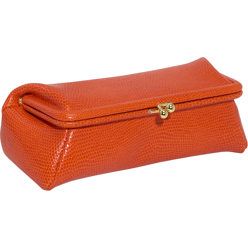 Budd Leather Framed Cosmetic Case Tangerine