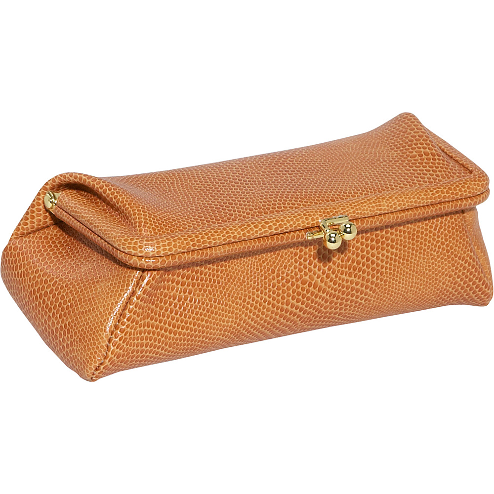 Budd Leather Framed Cosmetic Case Golden Tan