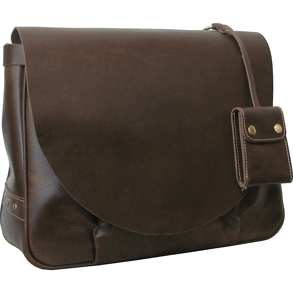 AmeriLeather Vintage Leather Messenger Bag Dark Brown AmeriLeather Messenger Bags