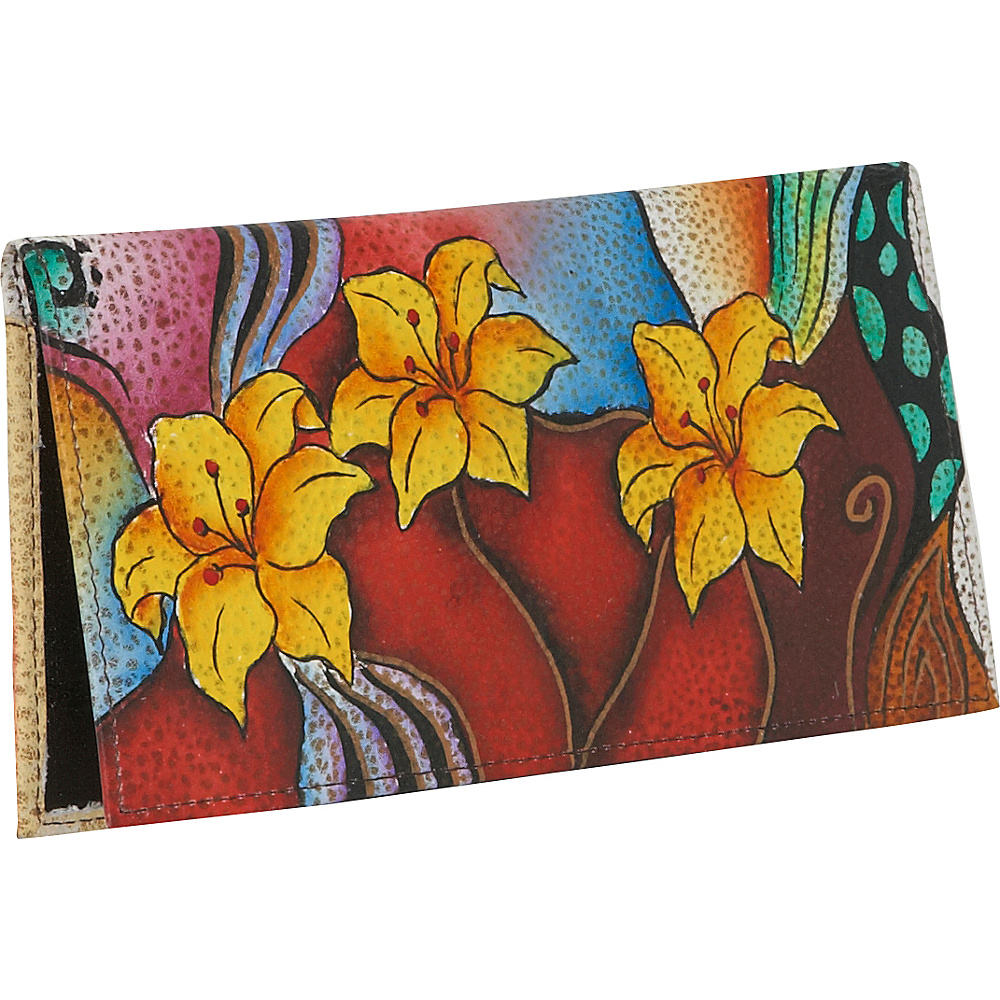 Anuschka Check book Cover Tribal Lily Tribal Lily Anuschka Ladies Clutch Wallets
