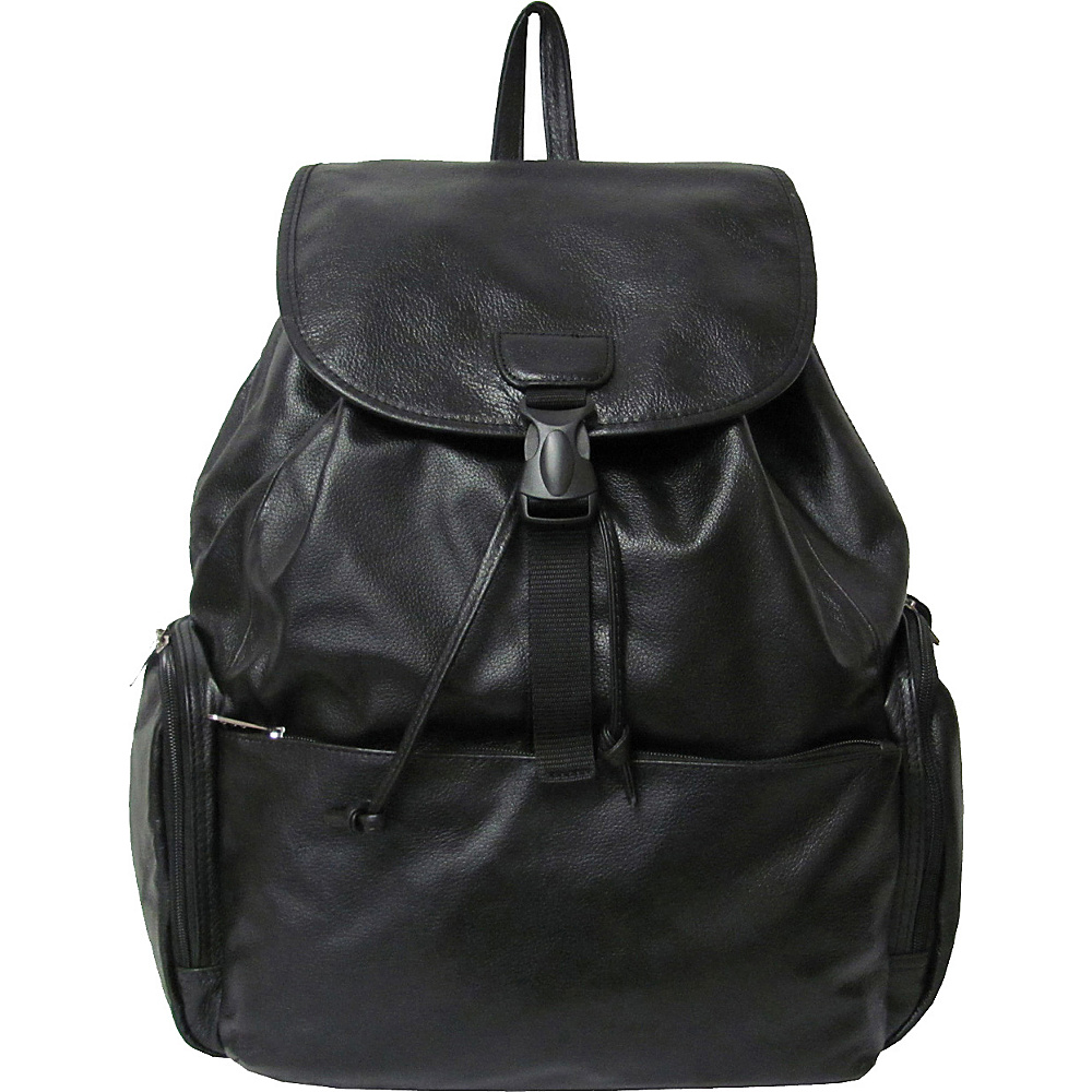 AmeriLeather Jumbo Leather Backpack Black