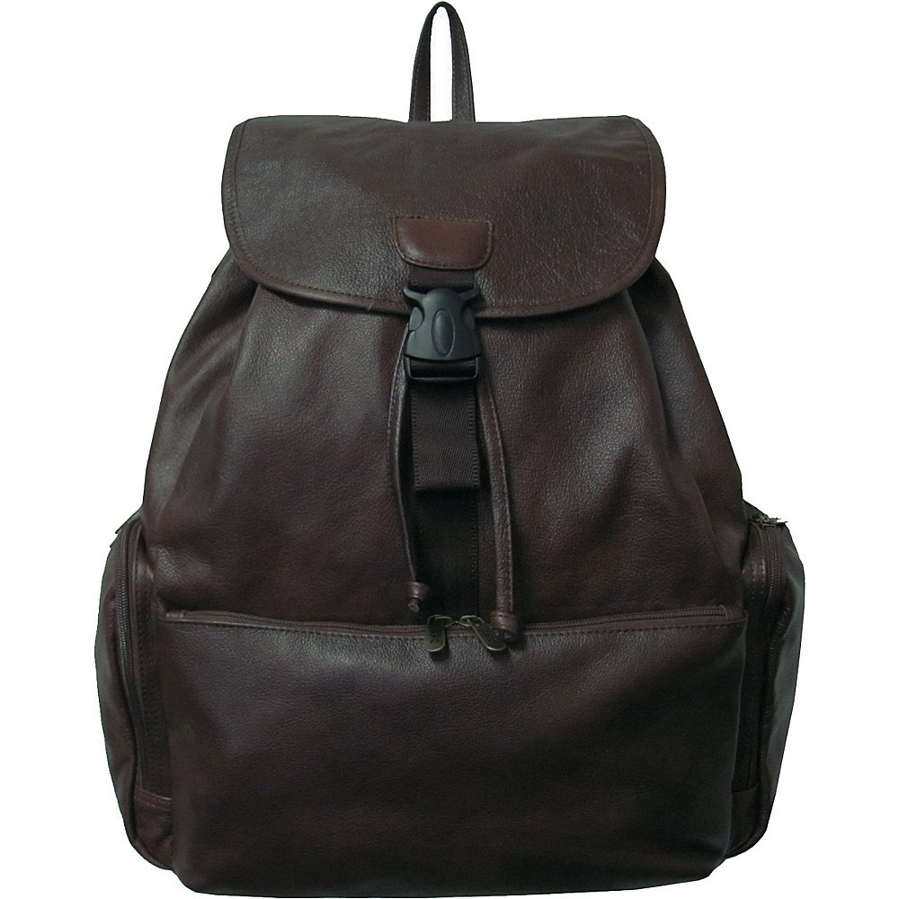 AmeriLeather Jumbo Leather Backpack Dark Brown