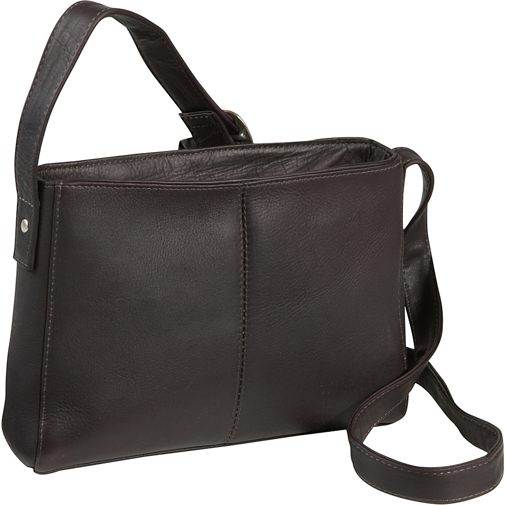 Le Donne Leather Top Zip Crossbody Bag Caf