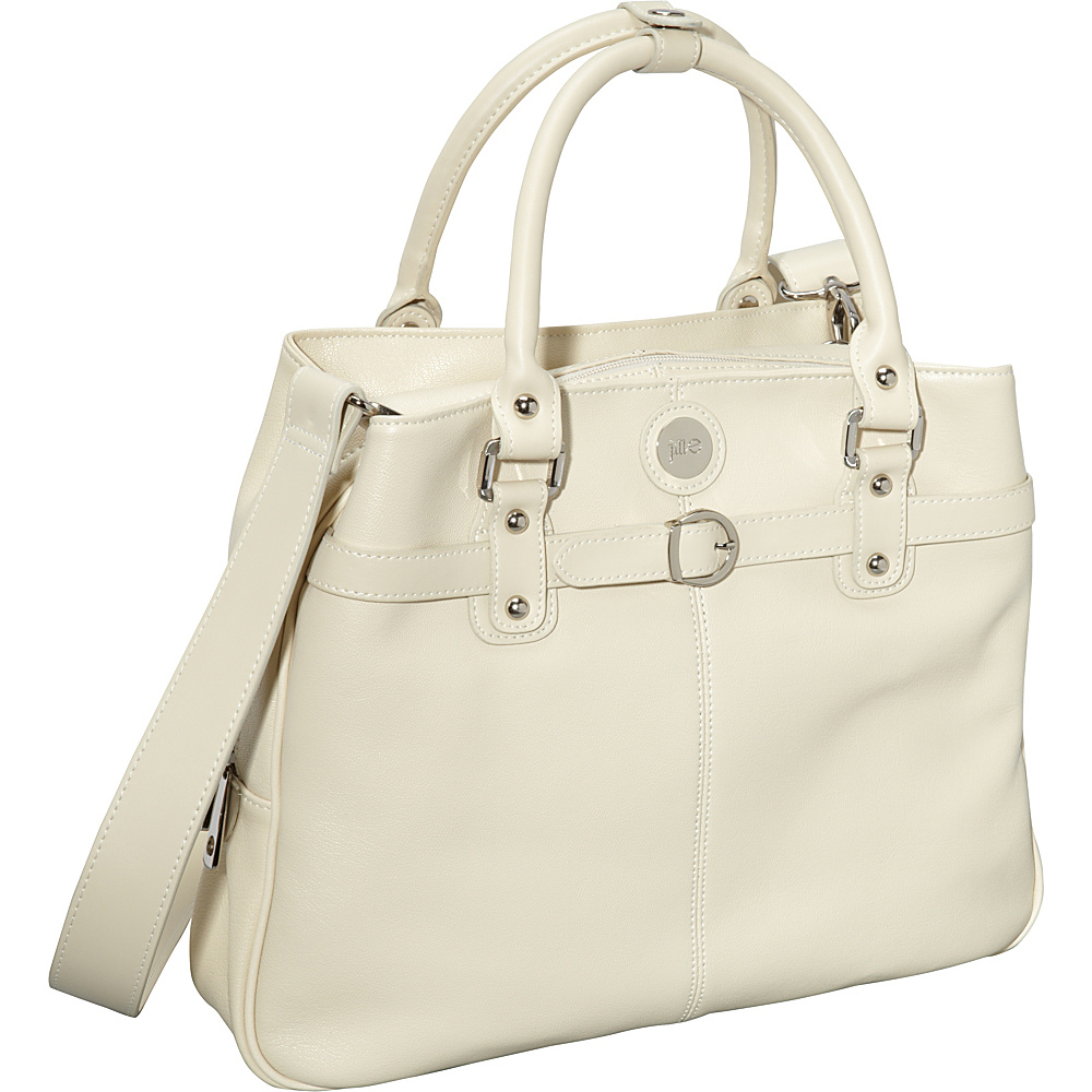 Jill e Designs E GO Leather Career Bag Vanilla Jill e Designs Women s Business Bags