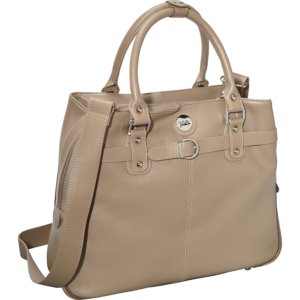 Jill e Designs E GO Leather Career Bag Starfish Taupe Jill e Designs Women s Business Bags