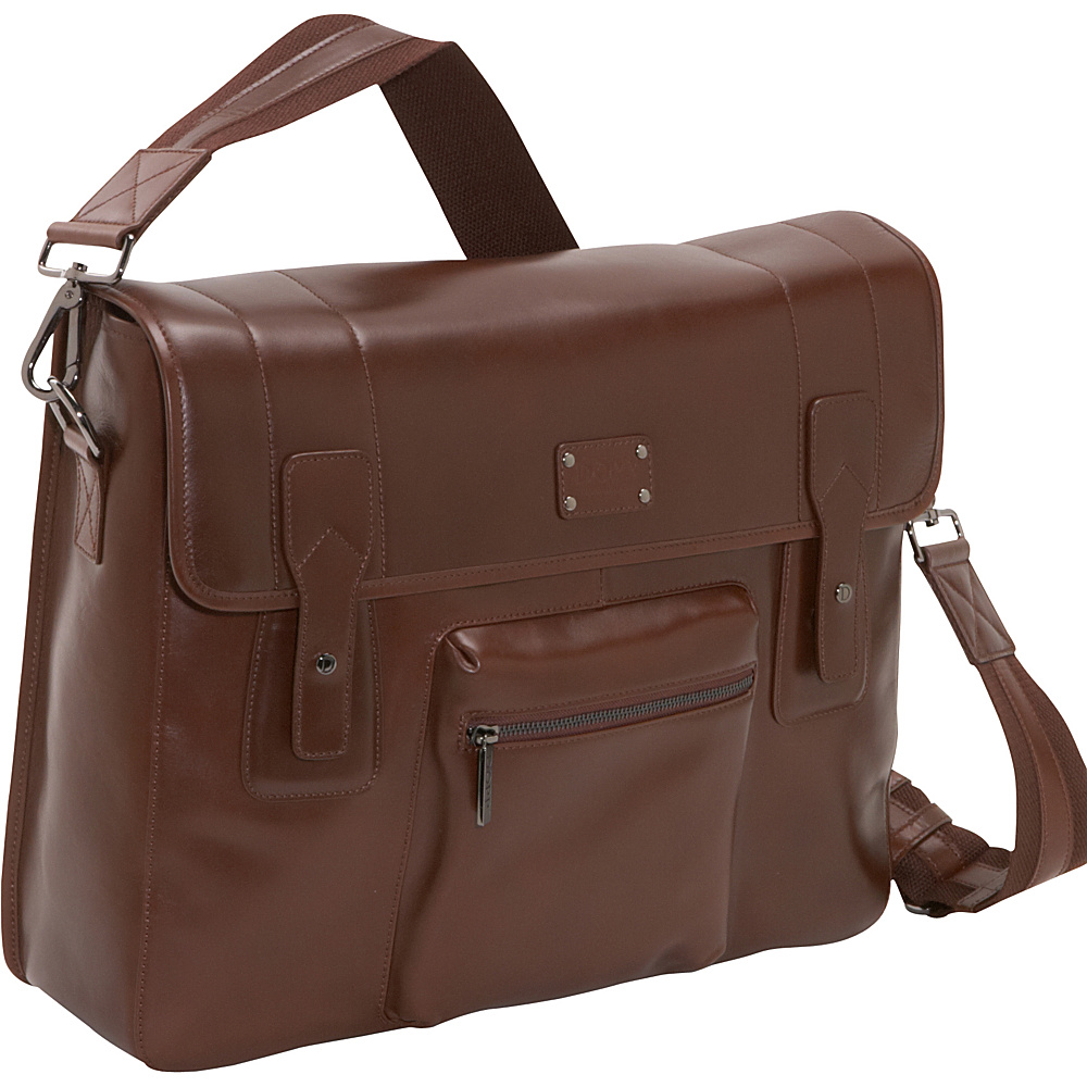 Dopp Gear Leather Messenger Brown Dopp Messenger Bags