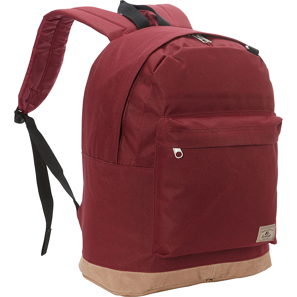 Everest Suede Bottom Backpack Burgundy Everest Everyday Backpacks