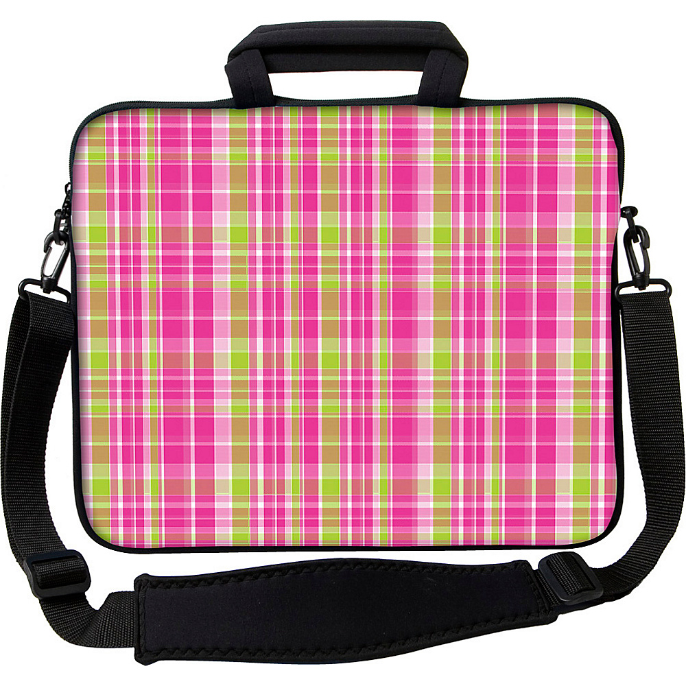 Designer Sleeves 15 Executive Laptop Sleeve by Got Skins? Designer Sleeves Pink Green Plaid Designer Sleeves Electronic Cases