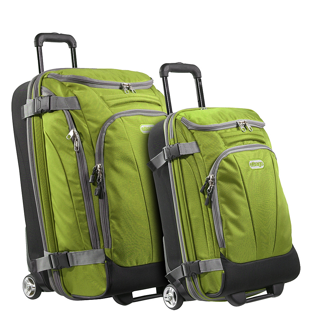 eBags Value Set TLS Junior 25 TLS Mini 21 Wheeled Duffels Green Envy eBags Luggage Sets