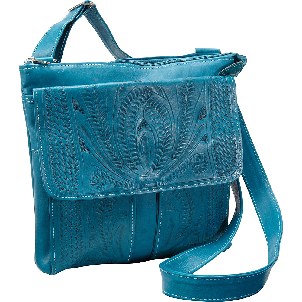 Ropin West Cross Over Bag Turquoise Ropin West Leather Handbags