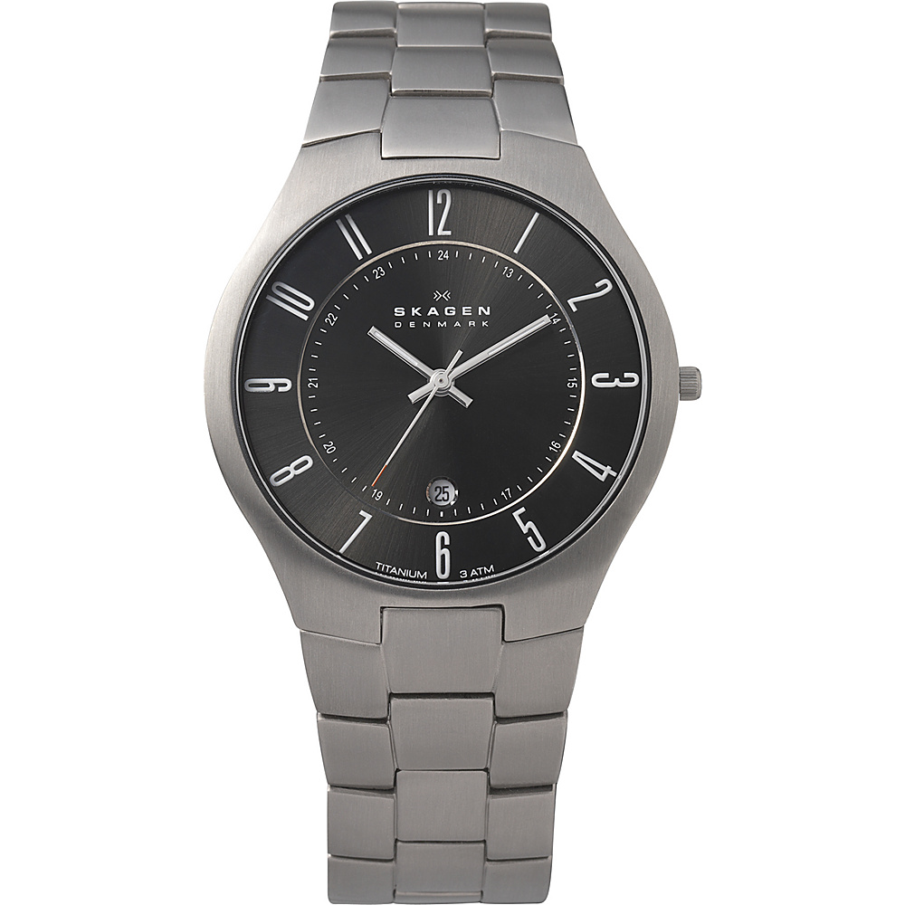 Skagen Titanium Charcoal Dial Watch Grey Skagen Watches