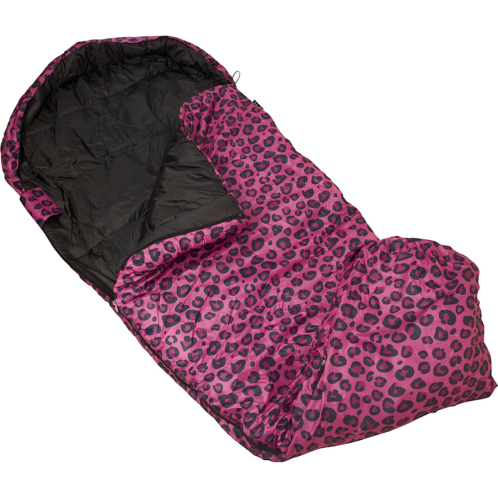 Wildkin Pink Leopard Stay Warm Sleeping Bag Pink Giraffe Wildkin Travel Pillows Blankets