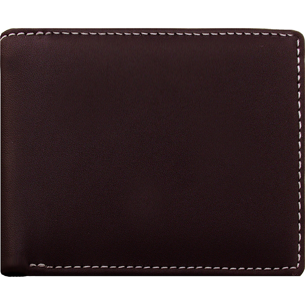 Stewart Stand Leather Exterior Bill Fold Stainless Steel Wallet RFID Brown Stewart Stand Men s Wallets
