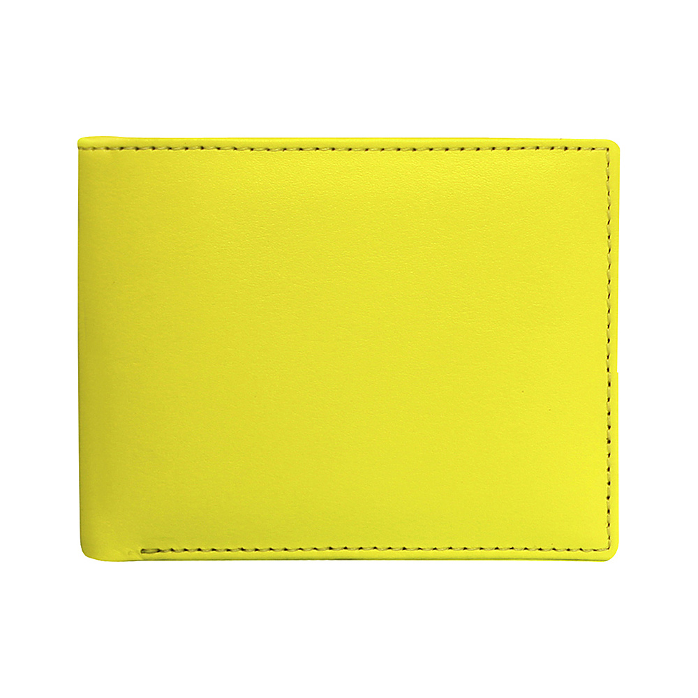 Stewart Stand Leather Exterior Bill Fold Stainless Steel Wallet RFID Yellow Stewart Stand Men s Wallets