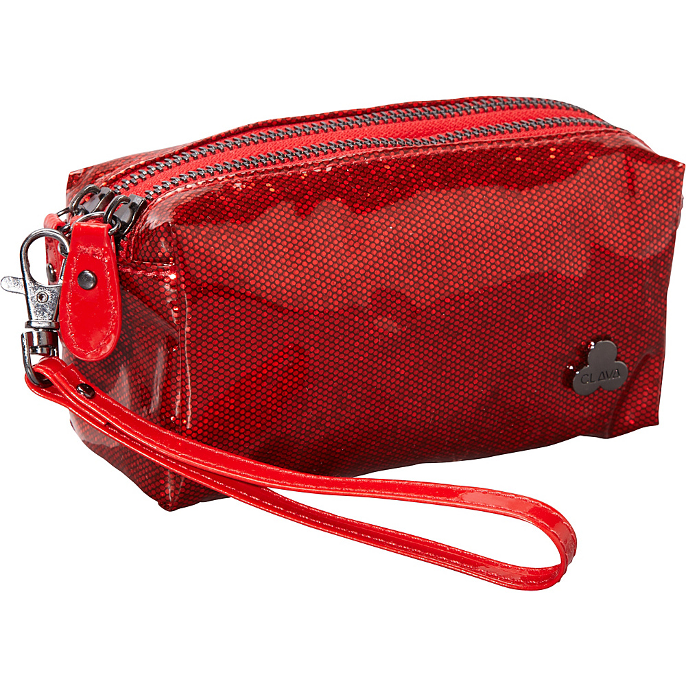 Clava Jazz Glitter Cosmetic Pouch Red Clava Women s SLG Other
