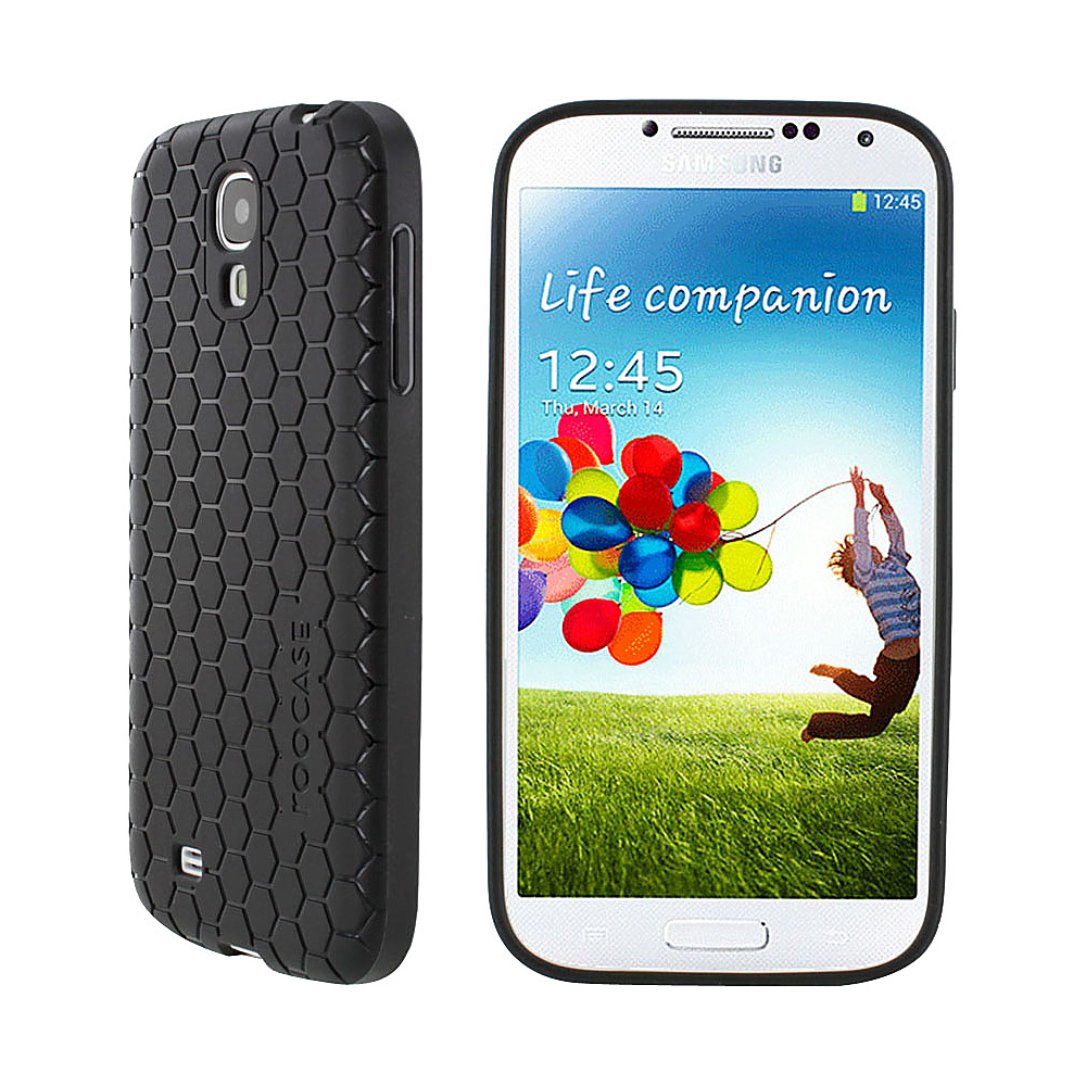 rooCASE Samsung Galaxy S4 Ultra Slim HoneyComb TPU Shell Skin Black rooCASE Electronic Cases