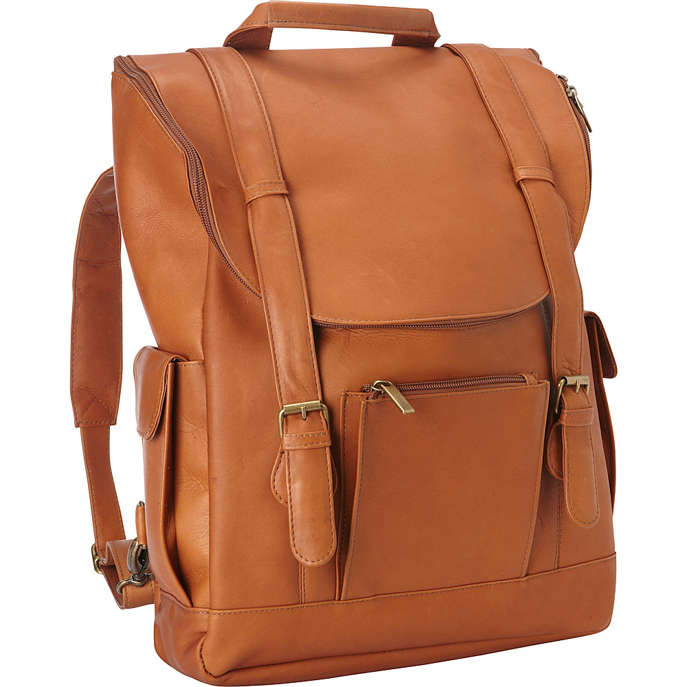 Le Donne Leather Classic Laptop Backpack Tan Le Donne Leather Business Laptop Backpacks