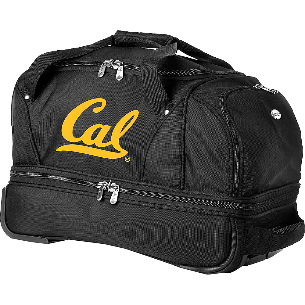 Denco Sports Luggage NCAA University of California Berkeley Bears 22 Drop Bottom Wheeled Duffel Bag Black Denco Sports Luggage Travel Duffels