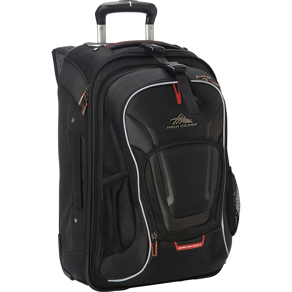High Sierra AT7 Carry on Wheeled Backpack with removable daypack Black High Sierra Rolling Backpacks