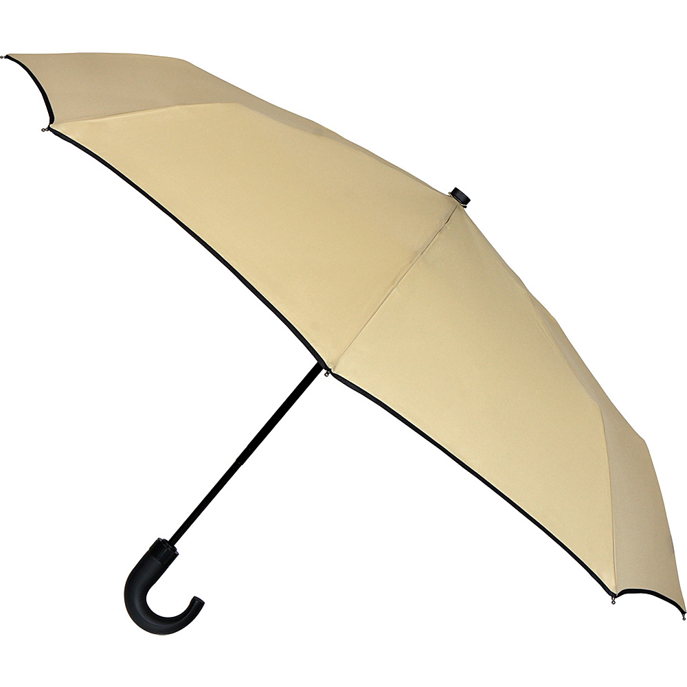 Leighton Umbrellas Kensington khaki w black piping Leighton Umbrellas Umbrellas and Rain Gear