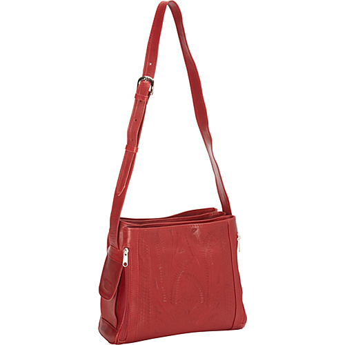 Ropin West Concealed Weapon Handbag Red - Ropin West Leather Handbags