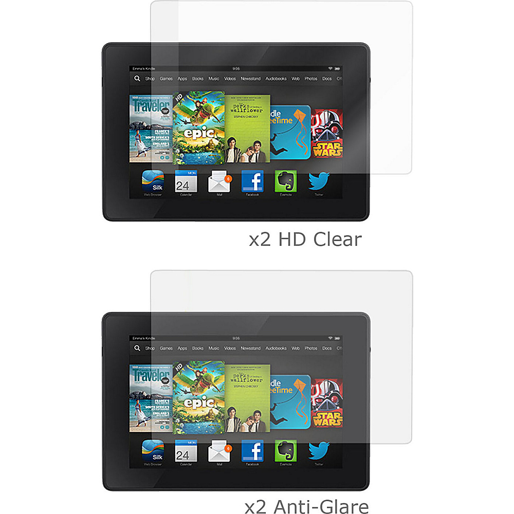 rooCASE Amazon Kindle Fire HDX 7 4 Pack Screen Protectors AGHD rooCASE Electronic Cases